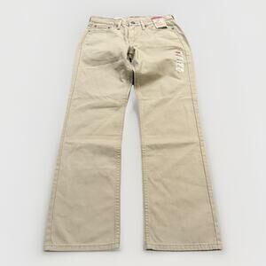 Levis 514 Mens Beige Khaki Straight Fit Twill Casual Pants Size 30x32 NWT $70